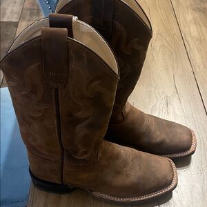 Boys Brown Leather Cowboy Boots